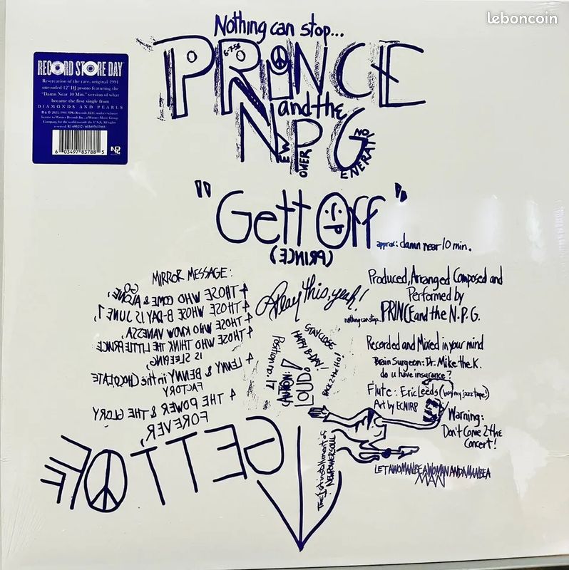 "Gett Off" 12" tirage limité (RSD) Prince & The New Power Generation (image 1)