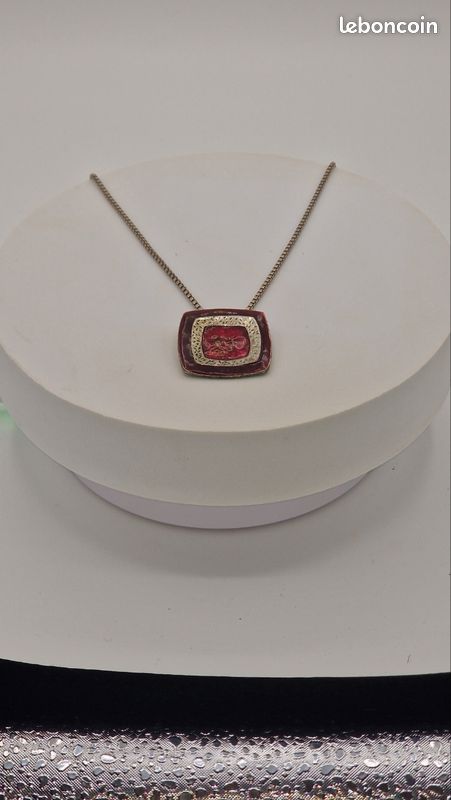 Collier vintage acier émaillé (image 2)