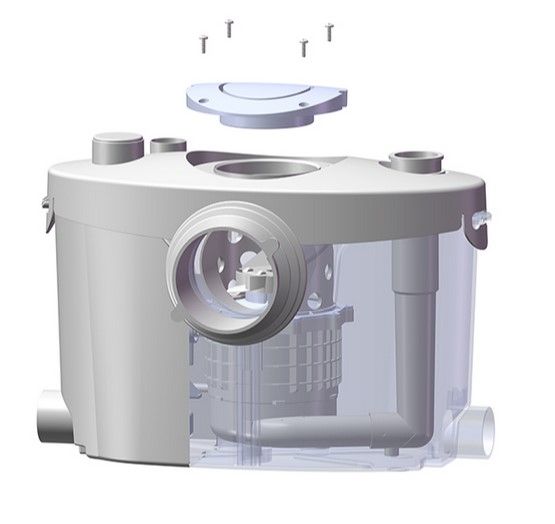 Broyeur WC sanitaire compact adaptable BSF100 - Modèle plus puissant que le  modèle pulsosanit