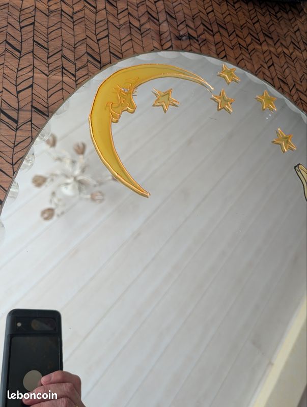 Miroir peint à la main (image 3)