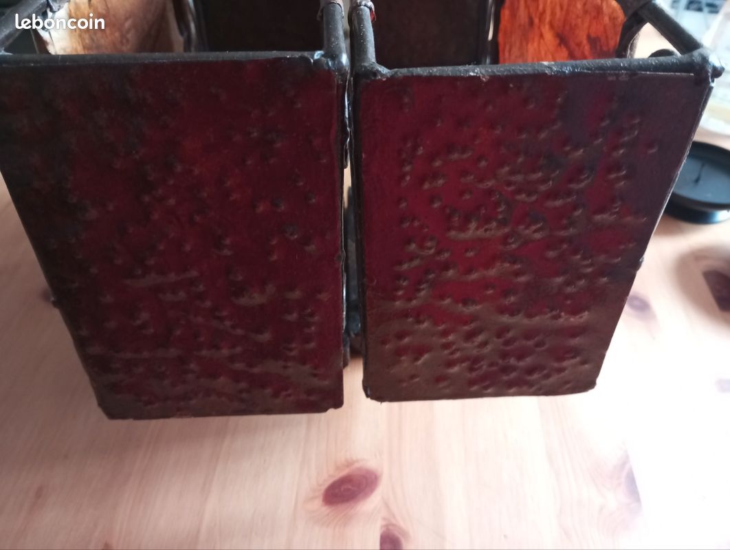 2 applications lampes marocaine artisanales en fer forgé et peau de chèvre (image 3)
