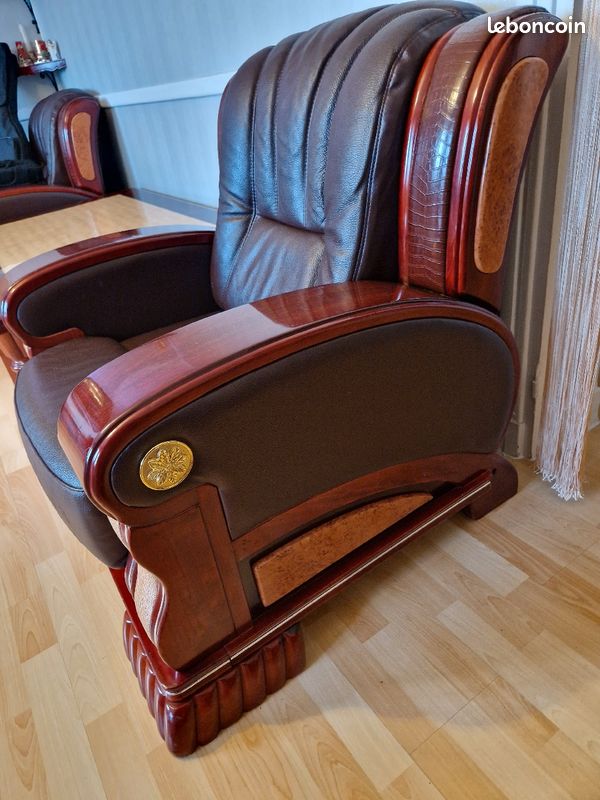 Table basse Marbre avec Fauteuille assortis (image 2)