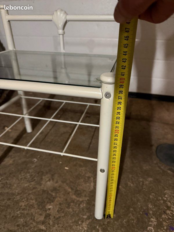 Lot tables de chevet métal et verre (image 2)