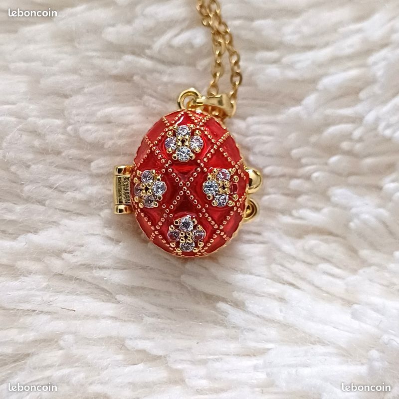 Pendentif Vendu Seul YUJ8G Russe Fabergé de femmes Style oeuf pendentif
