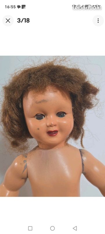Ancienne Poupée Gégé En Rhodoïd 40 Cm - Très Bon état