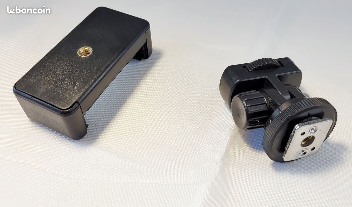 📸 1 Support de téléphone universel et 1 adaptateur griffe flash pour appareil photo – Neufs (image 4)
