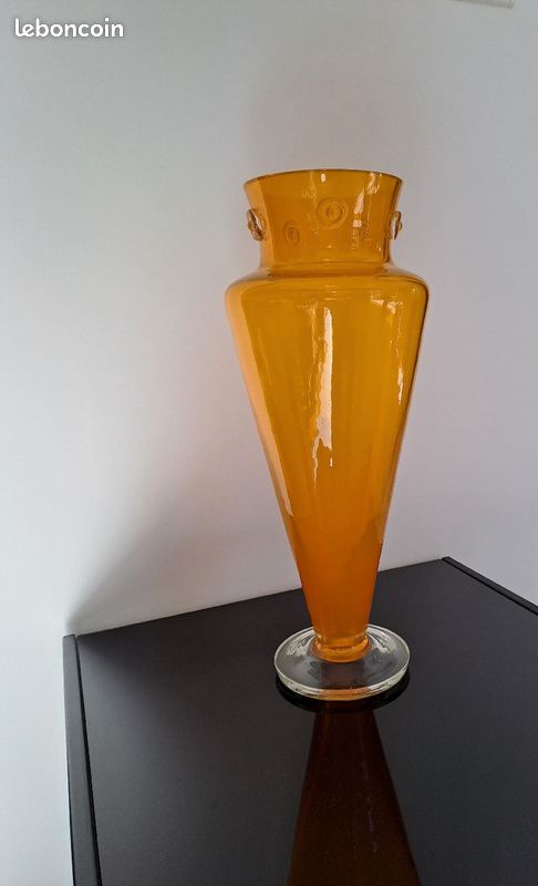 Vase en verre jaune (image 3)