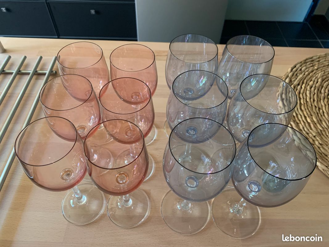 6 verres à eau bleus (image 4)