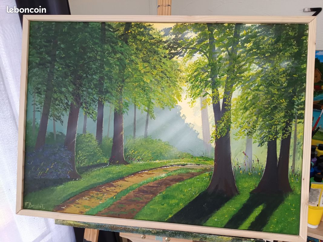 Tableau peinture forêt lumineuse (image 4)