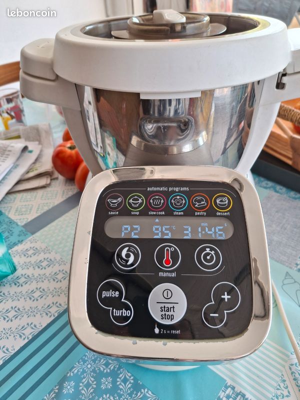 Robot Cuiseur Multifonction Moulinex I-Companion Touch Pro Hf93Ec 1550 W Argent refurbished