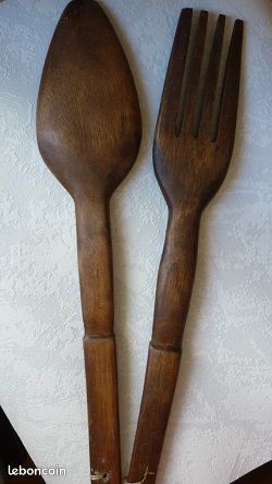 Couverts géants en bois pour crémaillère (image 2)
