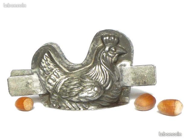Poule moule métal ancien Pâques chocolat décor de cuisine Letang & Filscollection (image 2)