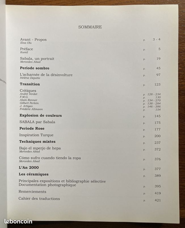 Sabala Catalogue 2000 Monaco Kamil illustré galerie peinture éd limitée (image 4)