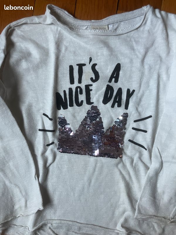 T-shirt manches longues fille, 8 / 10 ans (image 2)
