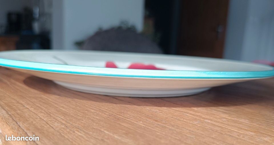 Grande assiette coquelicot Lunéville (image 5)