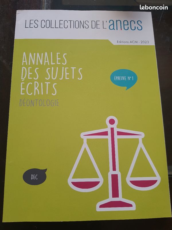 ANNALES SUJETS UE1 DEC édition 2023 (image 1)