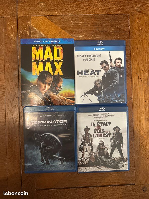 Blu Ray : MAD Max Fury Road, Heat, Terminator, Il était une fois dans l’ouest (image 1)