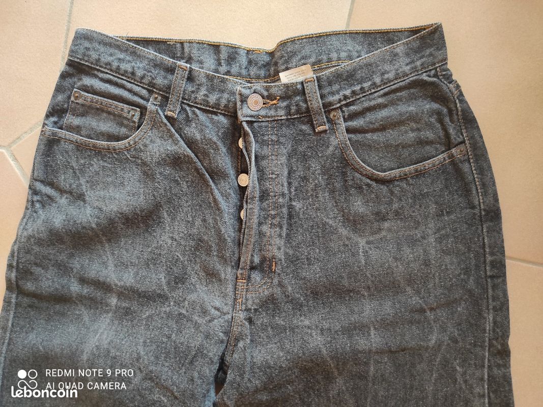 Jean gris Gap Denim loose fit 12 regular (image 7)