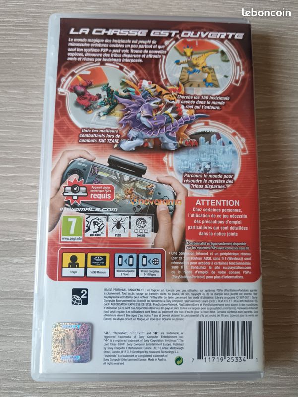 Jeu INVIZIMALS: The Lost Tribes Sur PSP - Complet, Bon État, Action-Aventure, 7 Ans+
