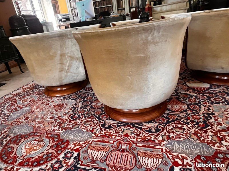 Lot de 6 fauteuils tulipe art déco (image 5)