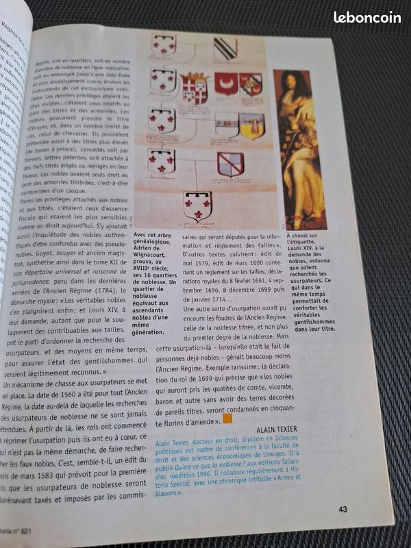 Historia n° 621 - La noblesse, vraie, fausse, d'apparence, d'Empire ou pontificale... (image 3)