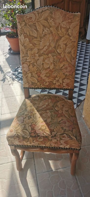 Fauteuil et chaises os de mouton (image 3)