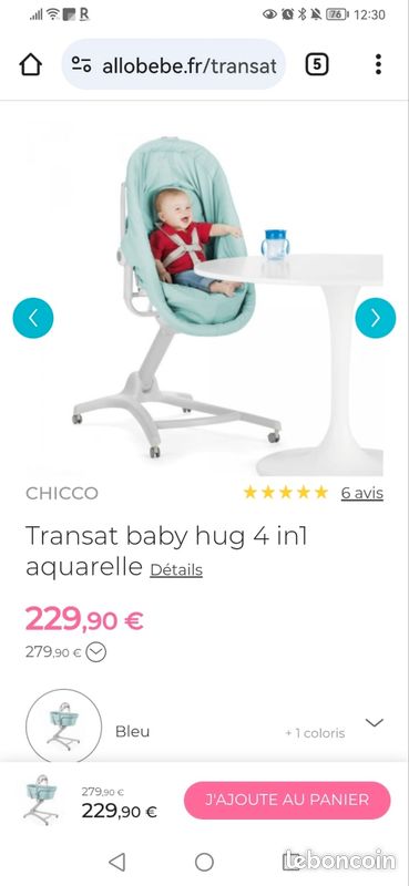 Chicco transat baby hug 4 en 1 (image 4)