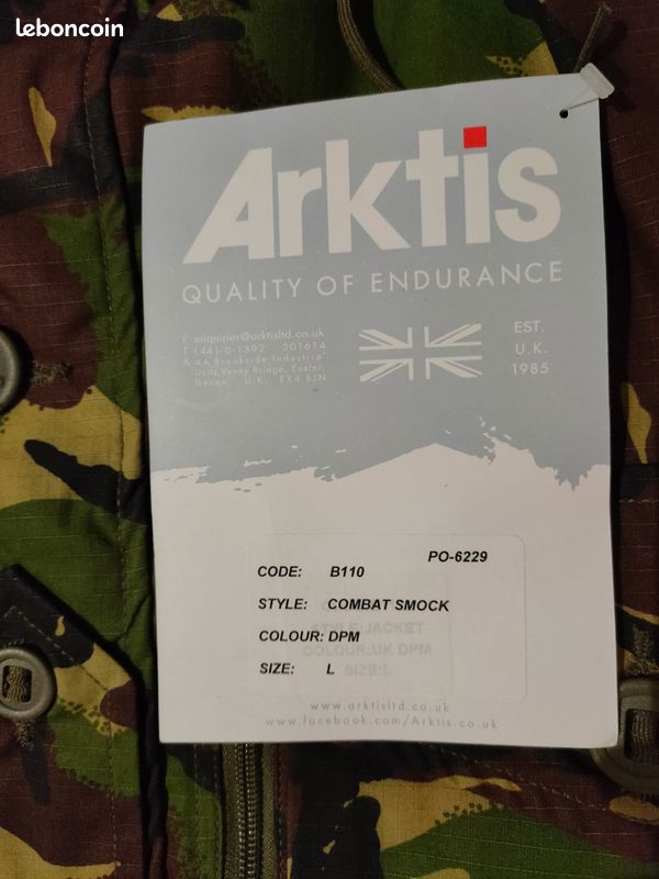 Veste snugpak arktis dpm95 taille large neuve / parka smock commando neuve (image 8)