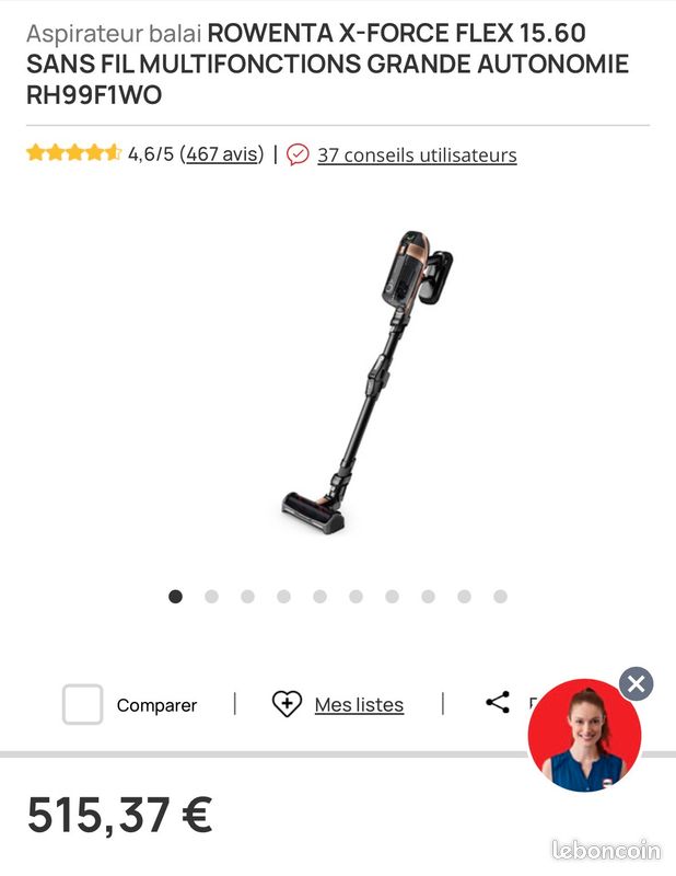 Rowenta x-force flex 15.60 sans fil multifonctions (image 10)