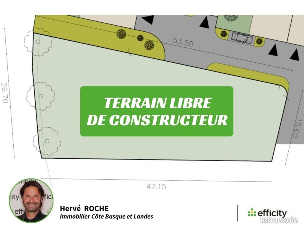 Terrain 1 030 m² Anglet · 449 000 €