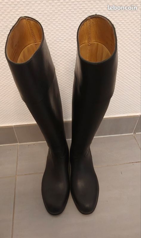 Bottes caoutchouc Aigle noir coupé Saumur UK 6 1/2 EU 40 Made in France