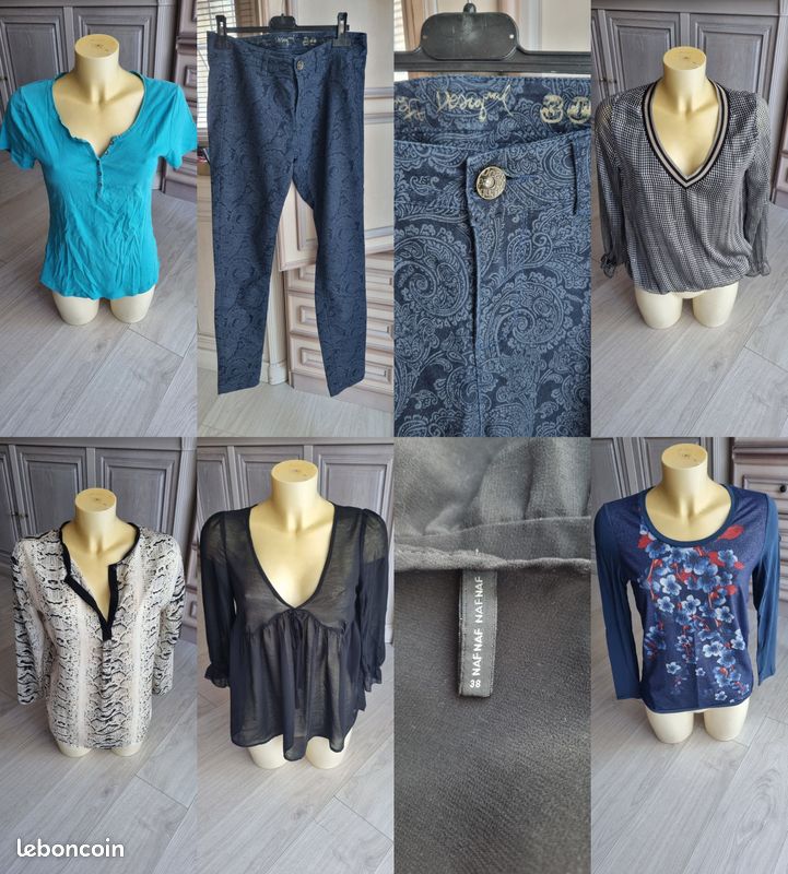 Lot De 5 Vêtements Femme - Taille M (38/40), Multicouleur, Très Bon état, Marques Diverses