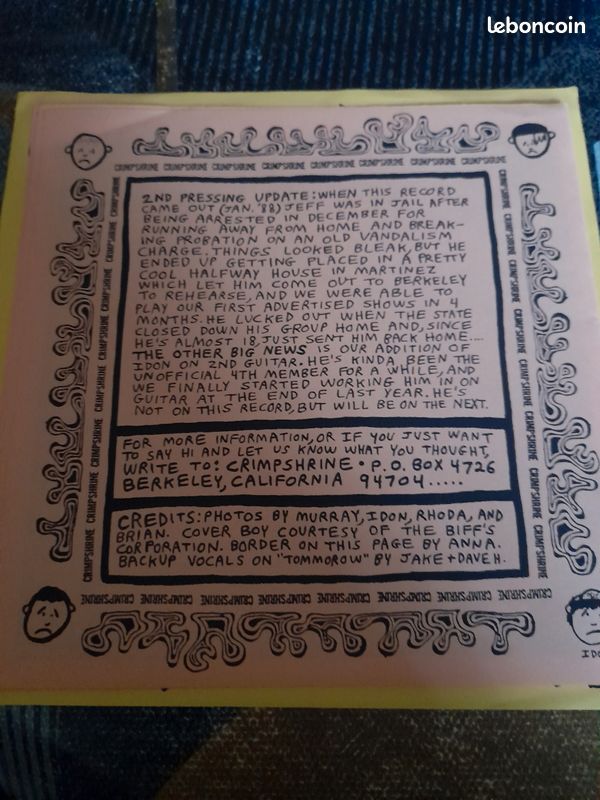 45t punk h-c,crimpshrine:sleep,what's that?e.p (image 4)