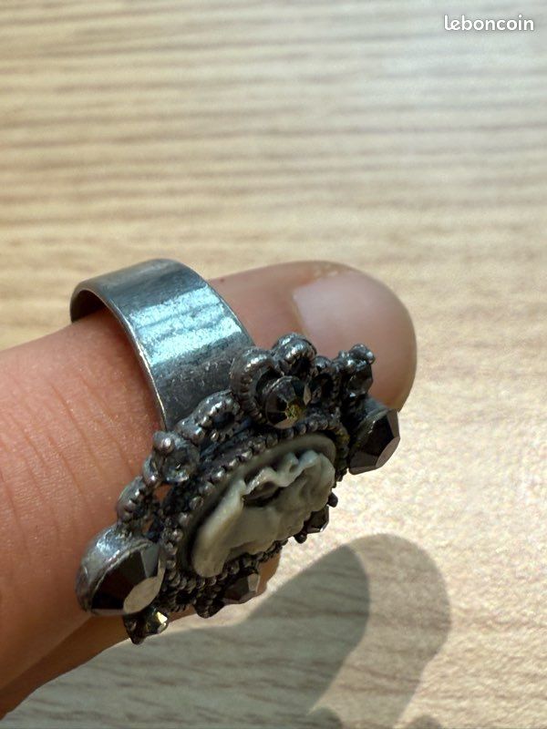 Bague Camée Vintage Style Victorien – Ajustable Montres Bijoux