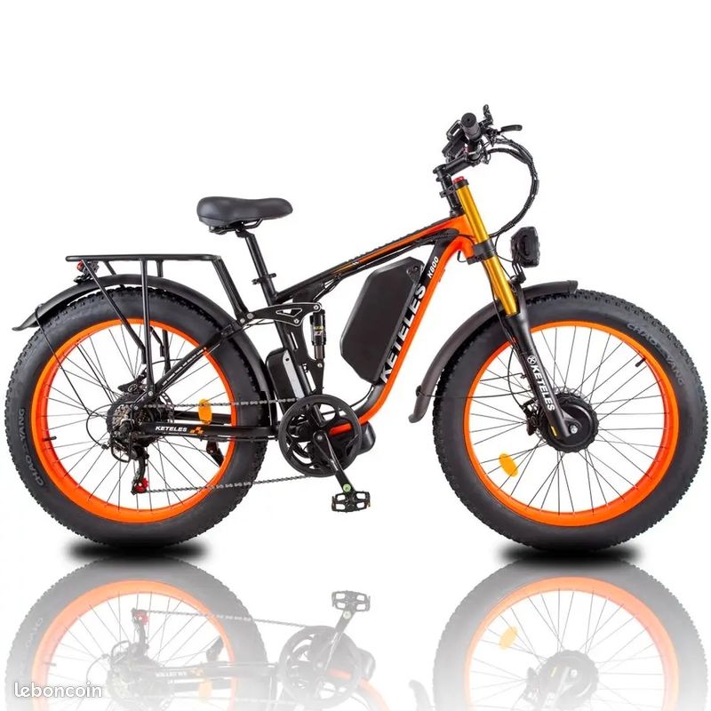 Vélo VTT fatbike Fat bike électrique double moteur 2000w (image 10)