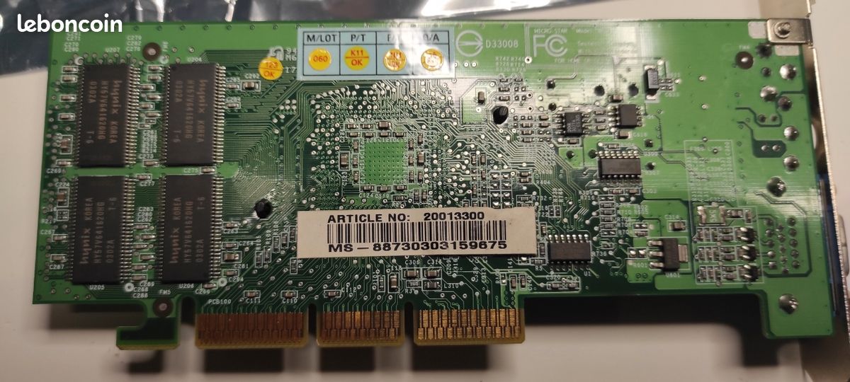 Carte Graphique NVIDIA GeForce4 MX 420 64 Mo AGP – Occasion Fonctionnelle