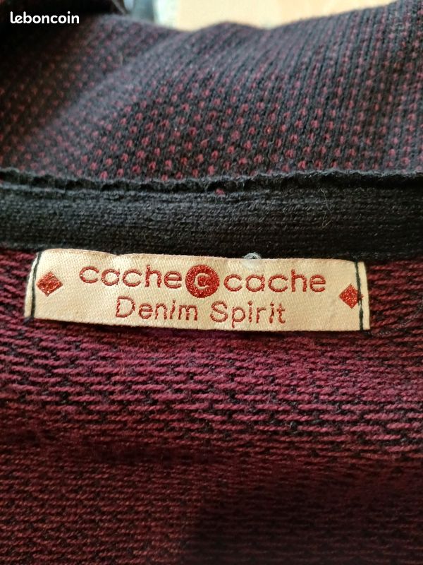 Cardigan T 40/42 cache cache bordeaux (image 6)