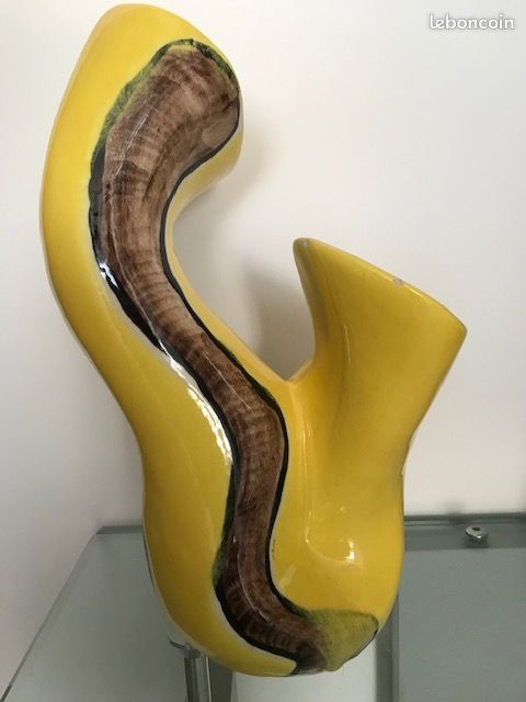 Vase vintage Vallauris double col (image 1)