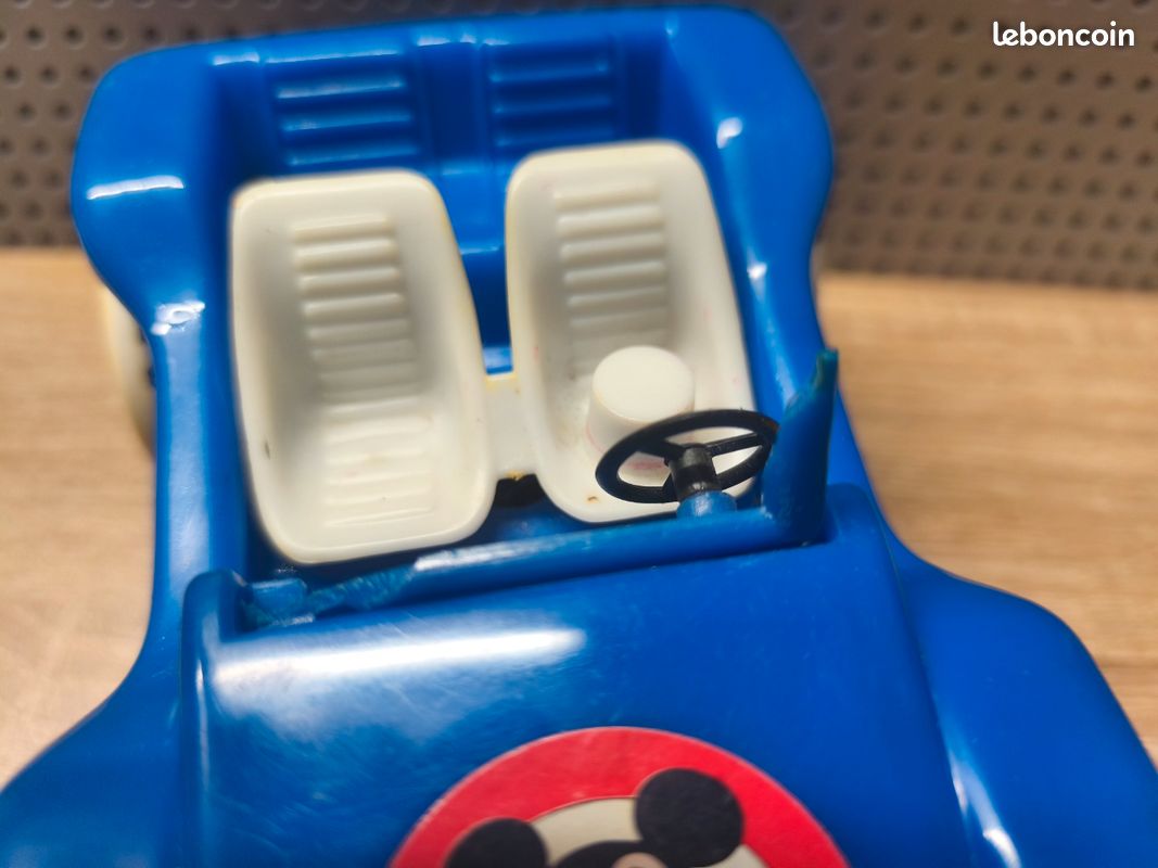 Buggy bleu électrique en plastique Mickey Mouse Club (1980) (image 6)