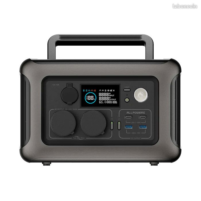 Kit Panneau Solaire Flexible 100W Camping Générateur Solaire Portable ALLPOWERS R600 – 299 Wh, Batterie LiFePO4, 2x600W AC, Panneau Solaire Flexible 100W Inclus Kit Panneau Solaire 100W