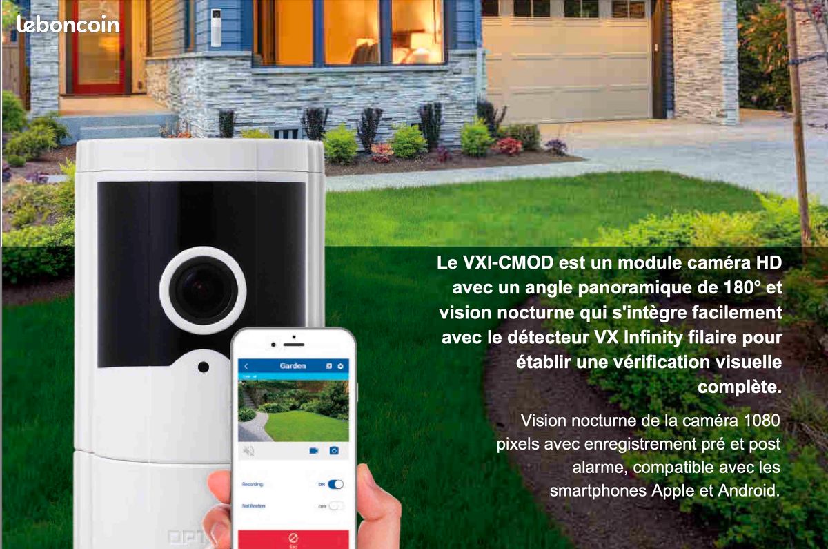Détecteur alarme extérieur neuf Pack complet Optex VXI-ST + caméra Wi-Fi VXI-CMOD (image 1)