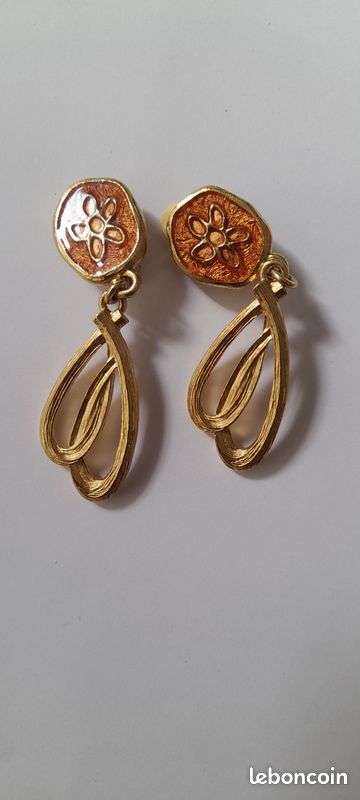Boucles D'oreilles Clips Jacques Esterel Vintage - Occasion En Très Bon état