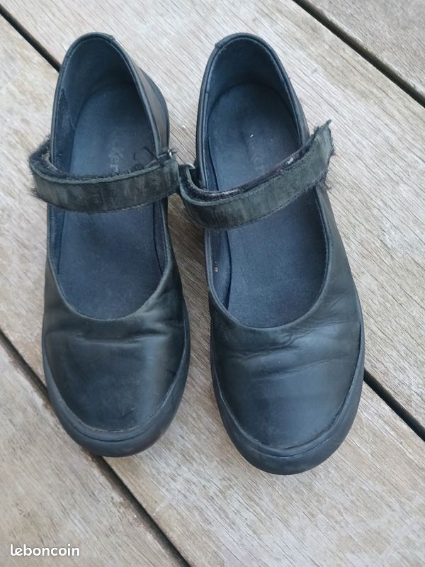 Ballerines Palladium Babies - Pointure 37, Couleur Mauve Et Noir, Cuir Et Caoutchouc, Neuf Sans Emballage
