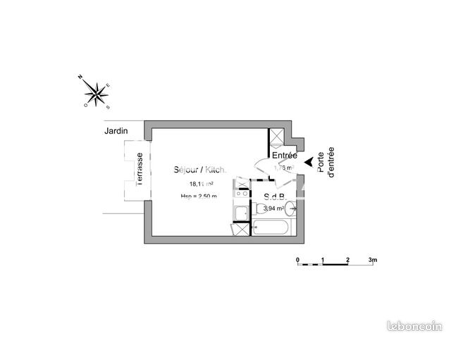 Appartement a louer chartres - 1 pièce(s) - 23 m2 - Surfyn