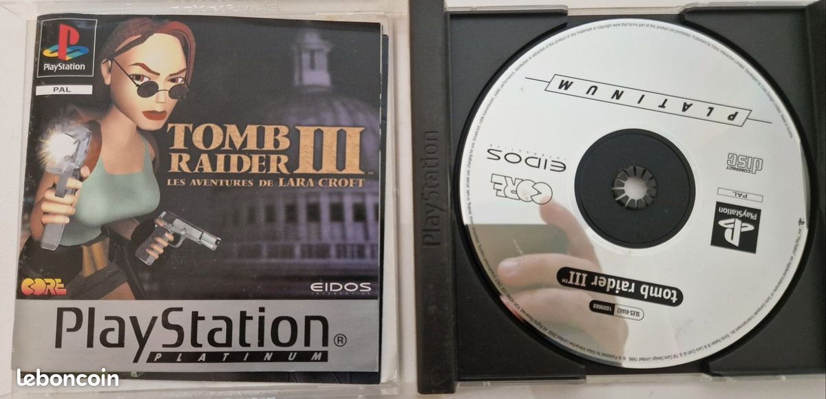 Tomb raider 3 PS1 PAL Platinum (image 2)