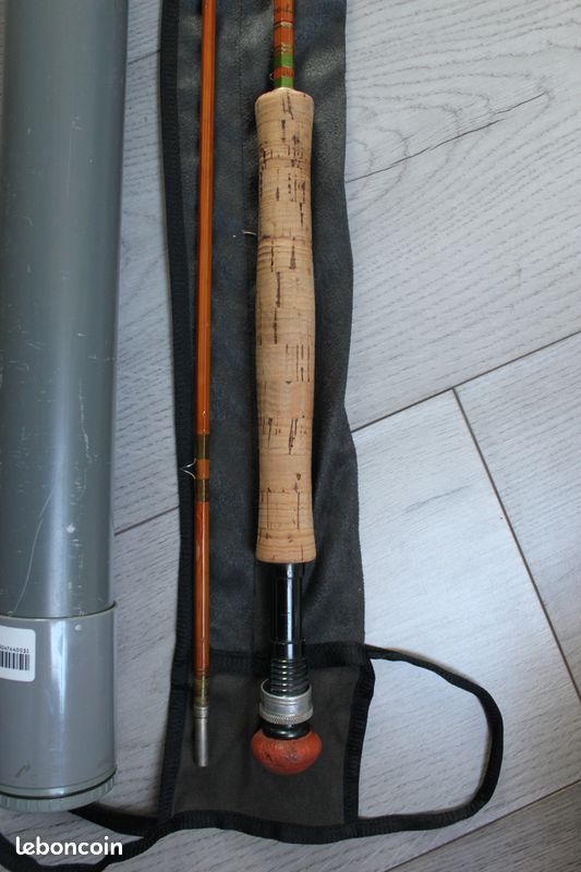 Pêche CANNE à MOUCHE 7'9p Bambou refendu Fly rod fishing