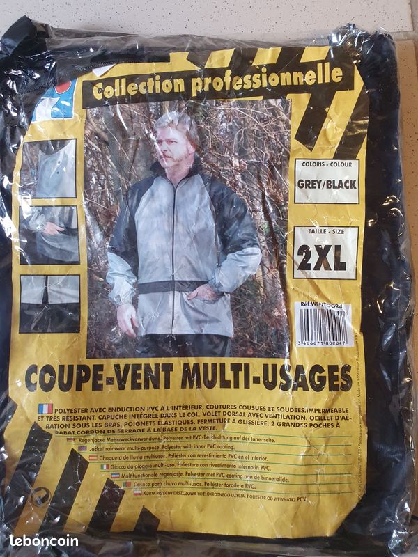 Veste de pluie noir/gris (image 3)
