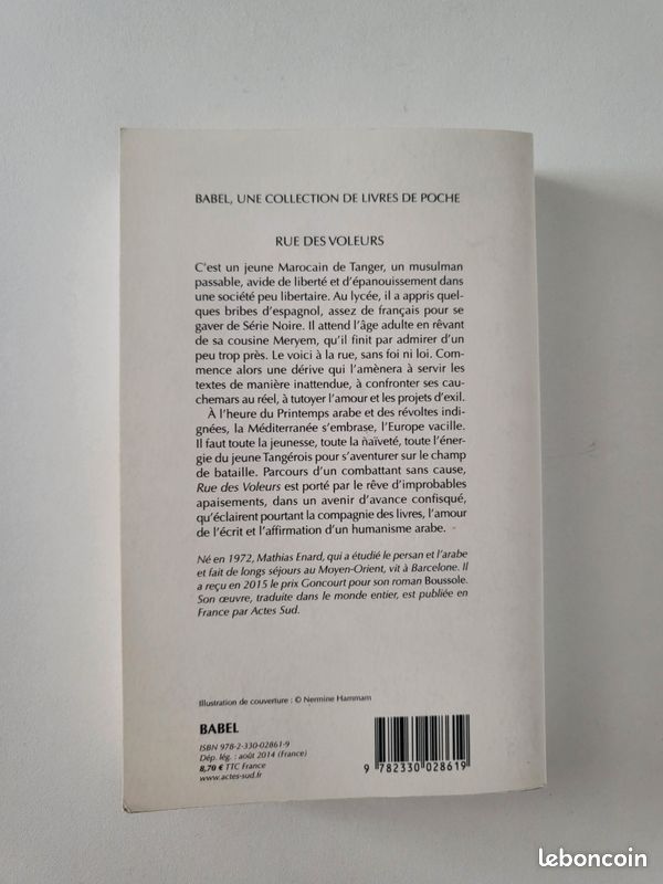 Livre "Rue des Voleurs" de Mathias Enard (image 3)