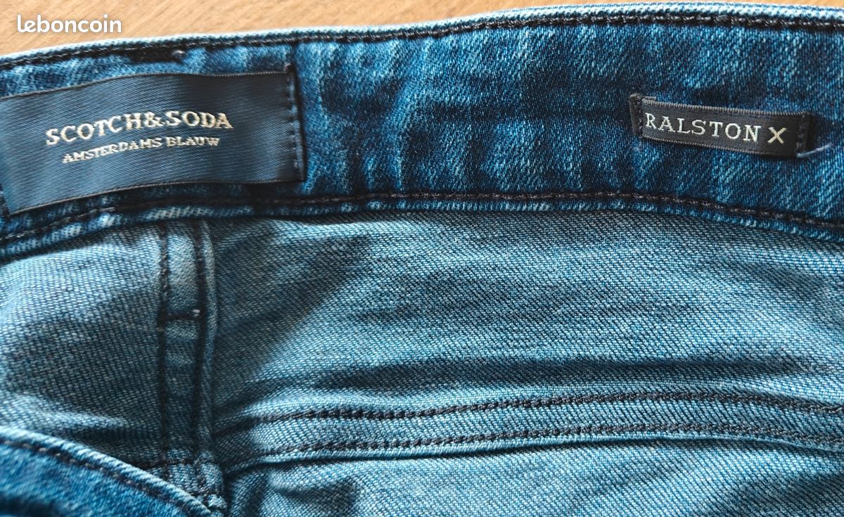 Jean Noir Maison Scotch Taille 27 - 98% Coton 2% élasthanne, Occasion Très Bon état