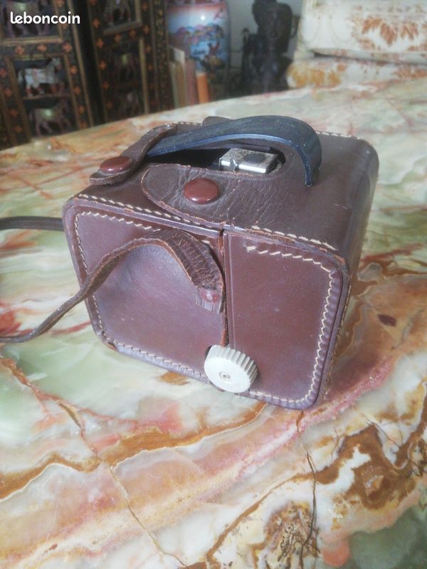 Appareil Photo Vintage Kodak Brownie Flash (Années 50) – Fabriqué en France + Sacoche Cuir (image 11)